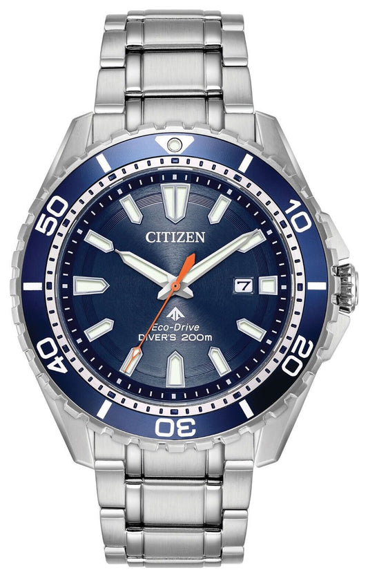 Citizen Promaster Marine Blue Dial Silver Stainless Steel Watch For Men - BN0191-80L