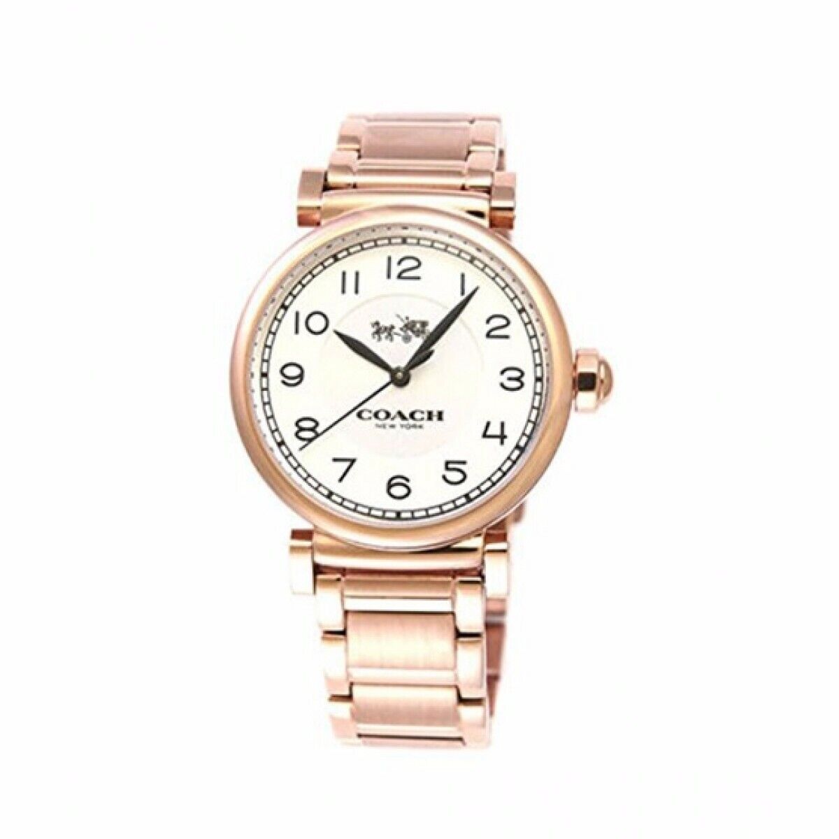 Coach Madison White Dial Rose Gold Steel Strap Watch for Women - 14502395