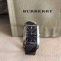 Burberry The Pioneer Black Dial Black Leather Strap Watch for Women - BU9505