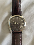 Emporio Armani Valente Chronograph Brown Dial Brown Leather Strap Watch For Men - AR0671