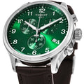 Tissot Chrono XL Classic Chronograph Green Dial Brown Leather Strap Watch For Men - T116.617.16.091.00