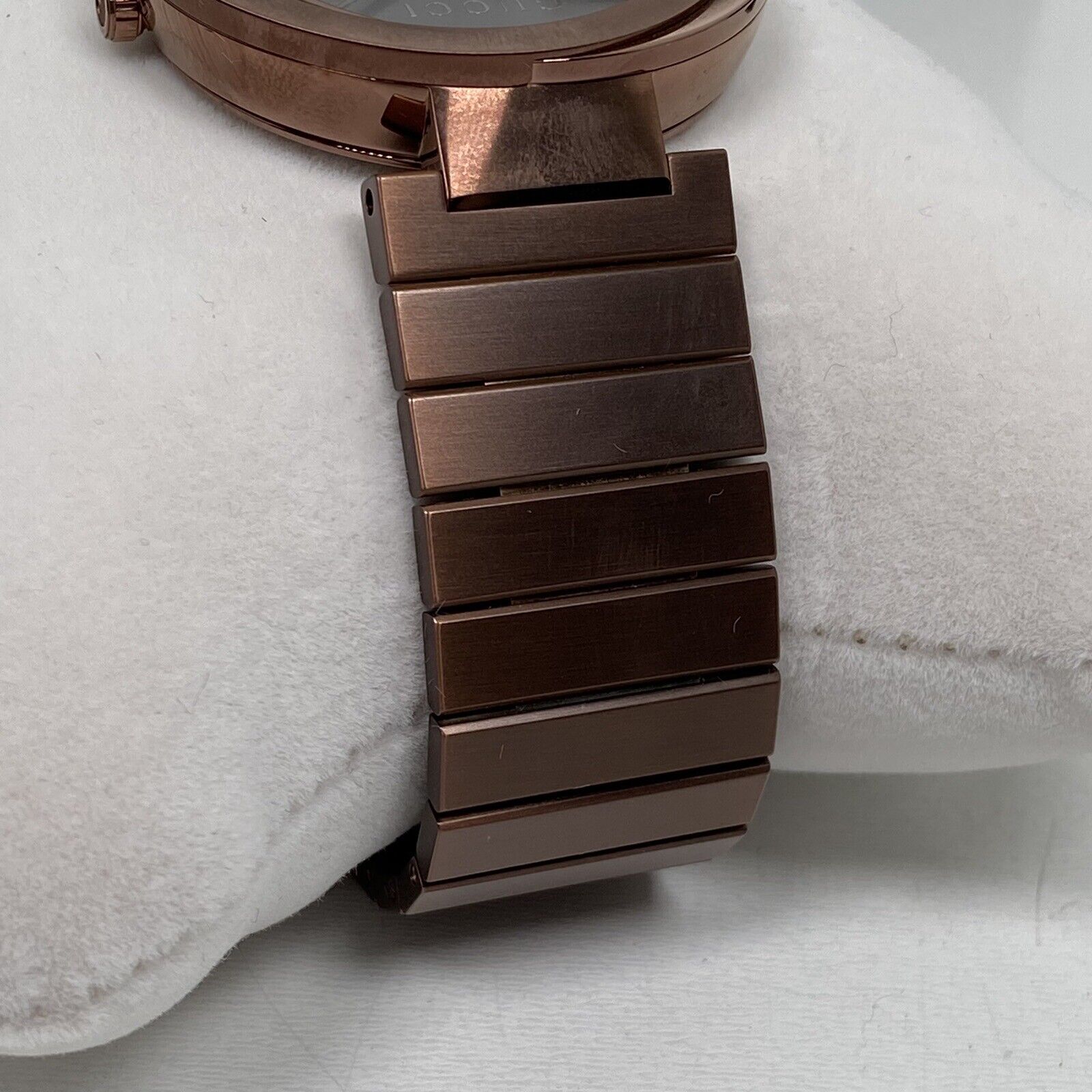 Gucci Interlocking XL Brown Dial Brown Steel Strap Watch For Men - YA133211