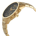 Fossil Inscription Automatic Black Dial Gold Steel Strap Watch for Men - FS5267