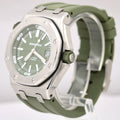 Audemars Piguet Royal Oak Offshore Diver Green Dial Green Rubber Strap Watch for Men - 15710ST.OO.A052CA.01