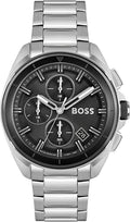 Hugo Boss Volane Black Dial Silver Steel Strap Watch for Men - 1513949