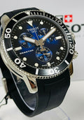 Tissot Seastar 1000 Chronograph Quartz Blue Dial Black Rubber Strap Watch For Men - T120.417.17.041.00