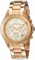 Marc Jacobs Rock Chronograph Rose Gold Dial Stainless Steel Strap Watch for Women - MBM3156