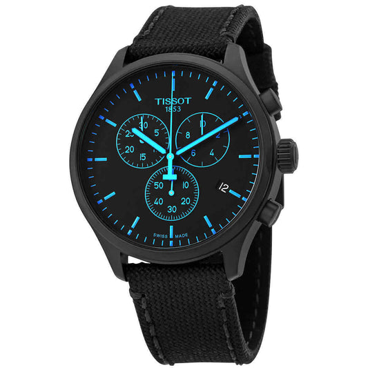 Tissot Chrono XL Quartz 45mm Black Dial Black Nylon Bracelet Watch For Men - T116.617.37.051.00