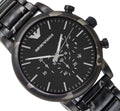 Emporio Armani Luigi Chronograph Black Dial Black Steel Strap Watch For Men - AR11045