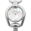 Gucci Horsebit Collection Diamonds Mother of Pearl Dial Silver Steel Strap Watch For Women - YA139506