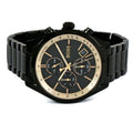 Hugo Boss Grand Prix Chronograph Black Dial Black Steel Strap Watch for Men - 1513578