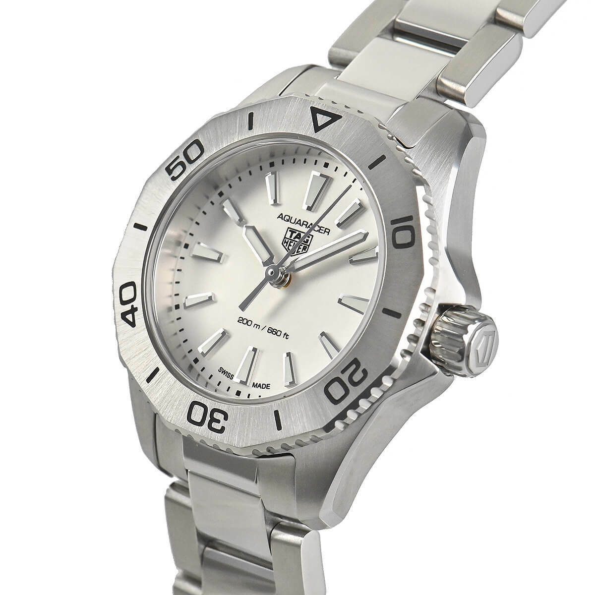 Tag Heuer Aquaracer Professional 200 Quartz White Dial Silver Steel Strap Watch for Women - WBP1411.BA0622