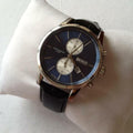 Hugo Boss Jet Chronograph Blue Dial Black Leather Strap Watch for Men - 1513283