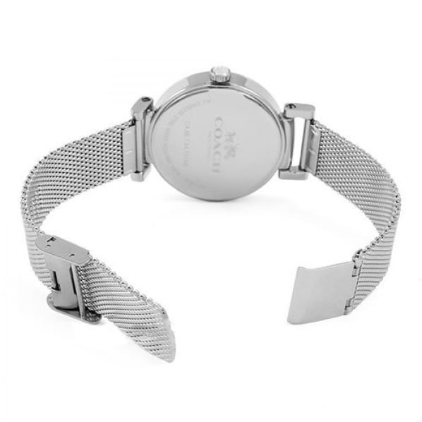 Coach Madison White Dial Silver Mesh Bracelet Watch for Women - 14502651