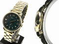 Marc Jacobs Baker Green Dial Gold Stainless Steel Strap Watch for Women - MBM3249