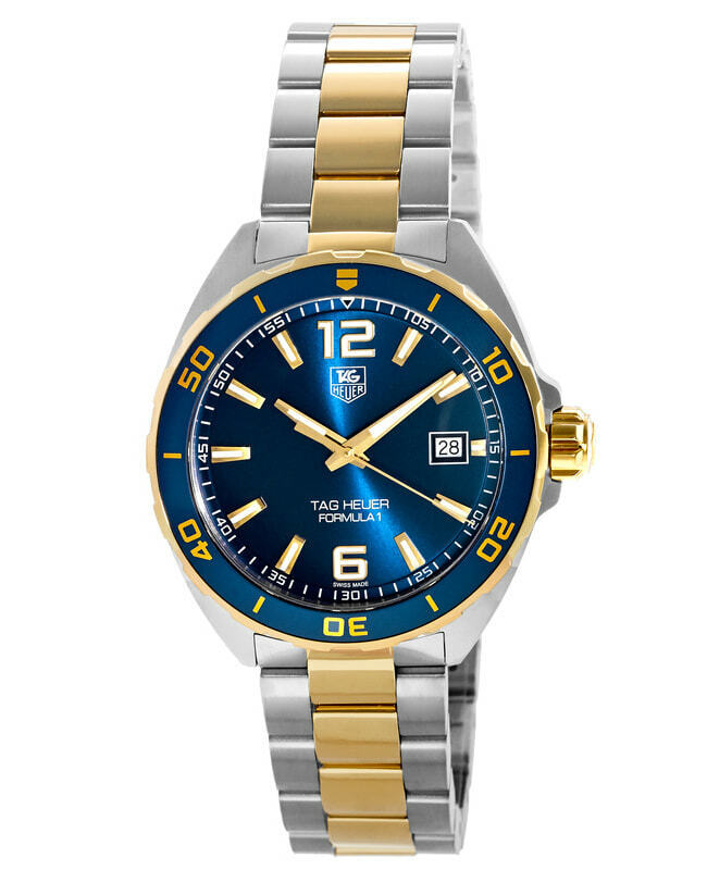 Tag Heuer Formula 1 Analog Quartz 41mm Blue Dial Two Tone Steel Strap Watch for Men - WAZ1120.BB0879