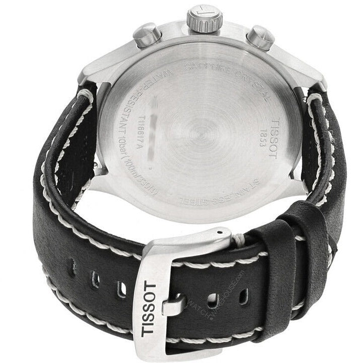 Tissot Chrono XL Vintage Chronograph Black Dial Black Leather Strap Watch For Men - T116.617.16.062.00