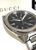 Gucci GG2570 Quartz Blue Dial Silver Steel Strap Watch For Men - YA142303