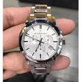 Burberry The City White Dial Silver Steel Strap Watch for Men - BU9750