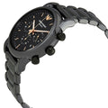 Emporio Armani Luigi Ceramic Chronograph Black Dial Black Steel Strap Watch For Men - AR1509