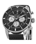 Breitling Superocean Heritage B01 Chronograph 44 Black Dial Black Mesh Bracelet Watch for Men - AB0162121B1S1