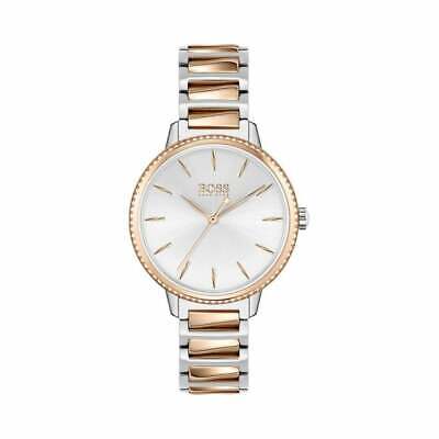 Hugo Boss Signature Silver Dial Two Tone Steel Strap Watch for Women - 1502567