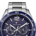 Tommy Hilfiger Erik Chronograph Blue Dial Silver Steel Strap Watch for Men - 1791366