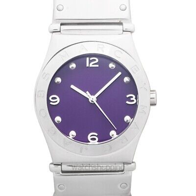 Marc Jacobs Purple Dial Silver Stainless Steel Strap Watch for Women - MBM3032