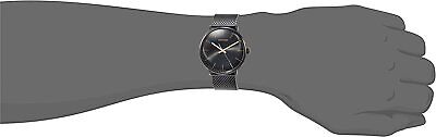 Calvin Klein High Noon Quartz Black Dial Black Mesh Bracelet Watch for Men - K8M21421