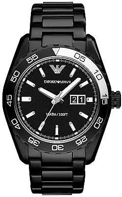 Emporio Armani Sportivo Quartz Black Dial Black Steel Strap Watch For Men - AR6049