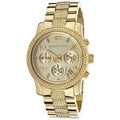 Michael Kors Runway Gold Dial Gold Steel Strap Watch for Women - MK5826