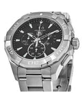 Tag Heuer Aquaracer Quartz Chronograph Black Dial Silver Steel Strap Watch for Men - CAY1110.BA0927