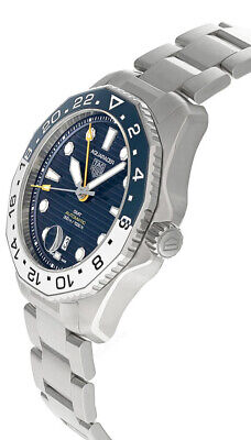 Tag Heuer Aquaracer Professional 300 GMT Automatic Blue Dial Silver Steel Strap Watch for Men - WBP2010.BA0632