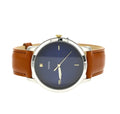 Fossil The Minimalist 3H Blue Dial Brown Leather Strap Watch for Men - FS5499