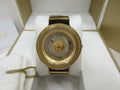 Versace V Metal Icon Gold Dial Black & Silver & Gold Strap Watch for Women - VLC020014