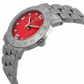 Marc Jacobs Marc Amy Red Dial Silver Stainless Steel Strap Watch for Women - MBM3302