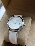 Burberry The City White Dial White Leather Strap Watch for Women - BU9128