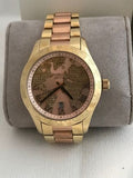 Michael Kors Layton Rose Gold Dial Gold Stainless Steel Strap Watch for Women - MK6476