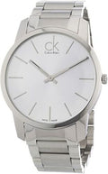 Calvin Klein City Silver Dial Silver Steel Strap Watch for Men - K2G21126