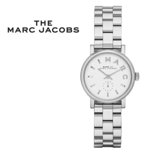 Marc Jacobs Marc Baker White Dial Silver Stainless Steel Strap Watch for Women - MBM3246