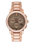 Burberry The City Grey Dial Rose Gold Steel Strap Unisex Watch - BU9754