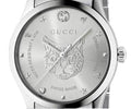 Gucci G Timeless Feline Silver Dial Silver Steel Strap Watch For Women - YA1264095