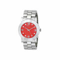 Marc Jacobs Marc Amy Red Dial Silver Stainless Steel Strap Watch for Women - MBM3302