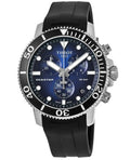 Tissot Seastar 1000 Chronograph Blue Dial Black Rubber Strap Watch For Men - T120.417.17.041.00