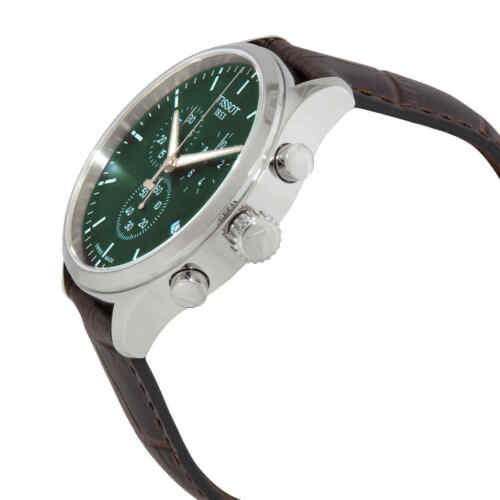 Tissot Chrono XL Classic Chronograph Green Dial Brown Leather Strap Watch For Men - T116.617.16.091.00