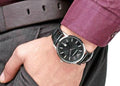 Emporio Armani Renato Black Dial Black Leather Strap Watch For Men - AR2411