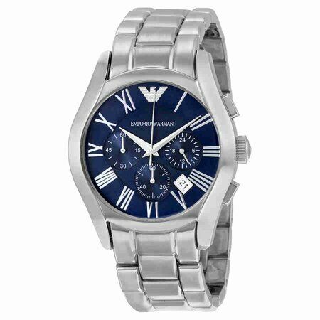 Emporio Armani Classic Blue Dial Silver Stainless Steel Strap Watch For Men - AR1635