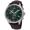 Tissot Chrono XL Classic Chronograph Green Dial Brown Leather Strap Watch For Men - T116.617.16.091.00