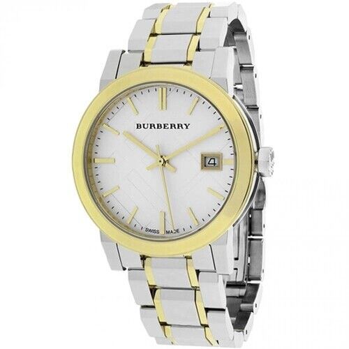 Burberry The City Silver Dial Two Tone Steel Strap Watch for Women - BU9115