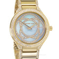 Michael Kors Kerry Mother of Pearl Dial Gold Steel Strap Watch for Women - MK3481